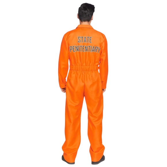 Men's Orange State Prison Jumpsuit Costume